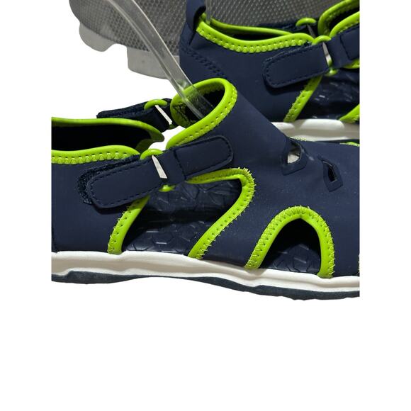 LANDS END Blue Green Close Toe Water Sandal Youth Size 3M Casual Beach Comfort - Picture 4 of 6